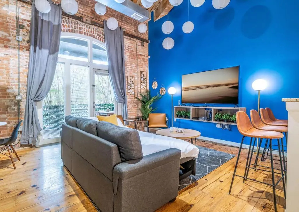 photo 1 of 100 Year-Old Historic Brick 2BR Loft & Large Patio & Hammocks & High Ceiling