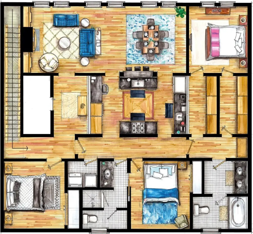 photo 1 of Red Door Apartment ~ 3-king Beds ~ Center Of D-twn