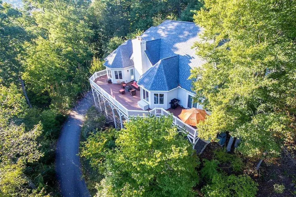 photo 1 of Asheville Retreat w/ Hot Tub & Game Room!