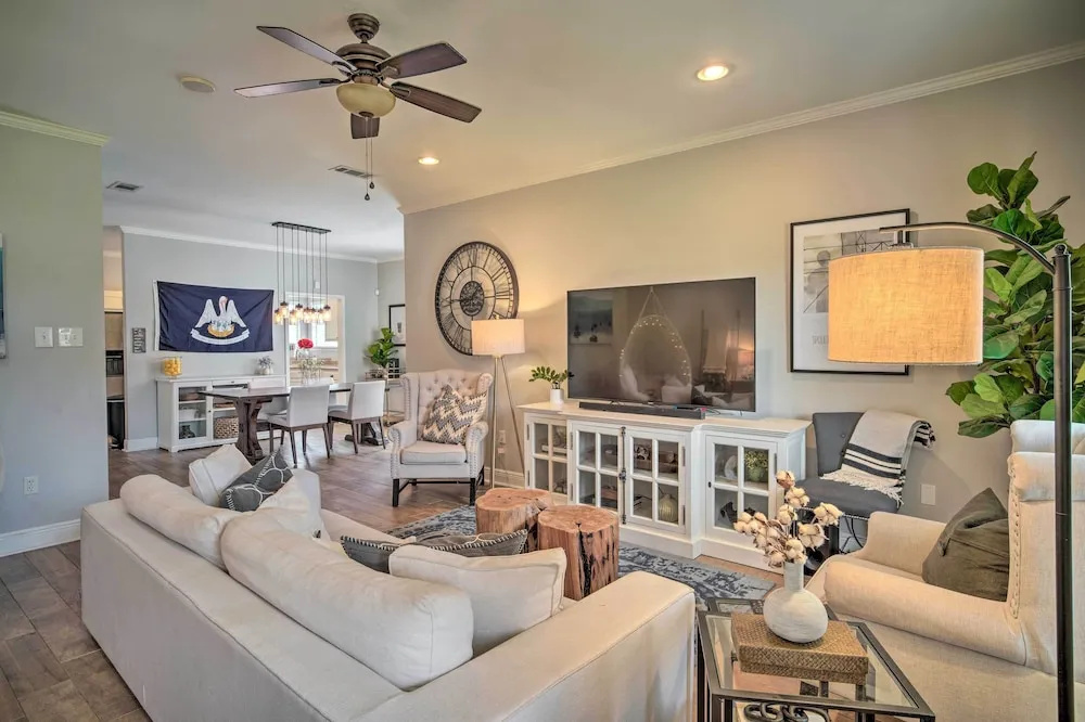 photo 1 of Baton Rouge Game Day House w/ Chic Yard Space
