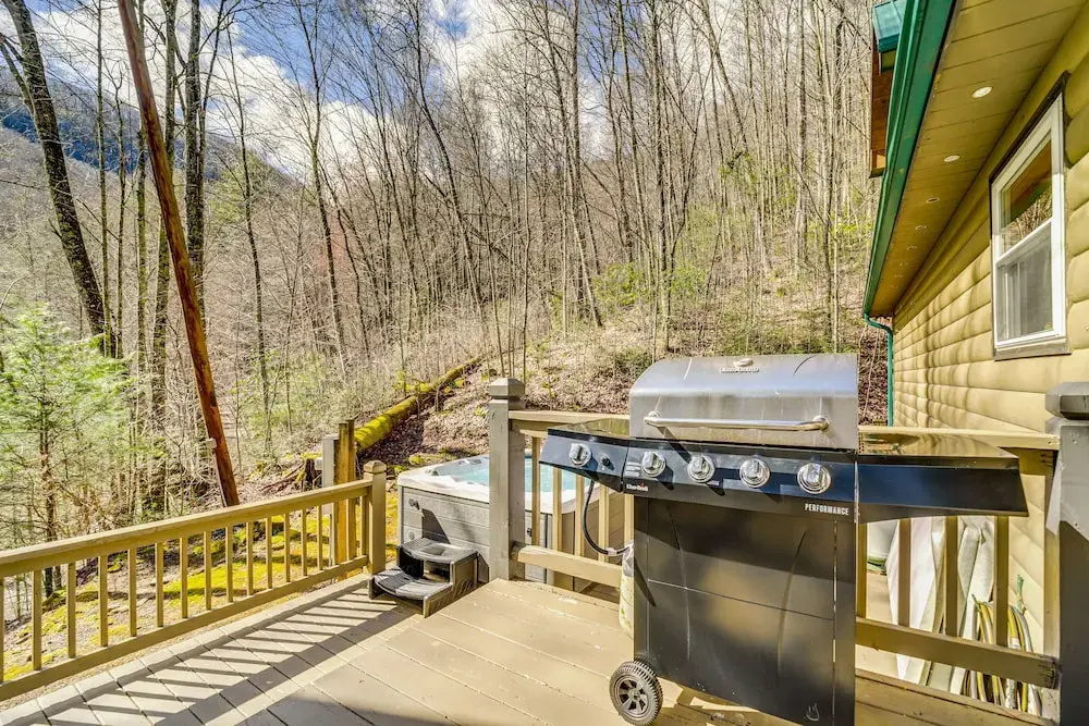 photo 1 of Bryson City Cabin w/ Stunning Views & Hot Tub!