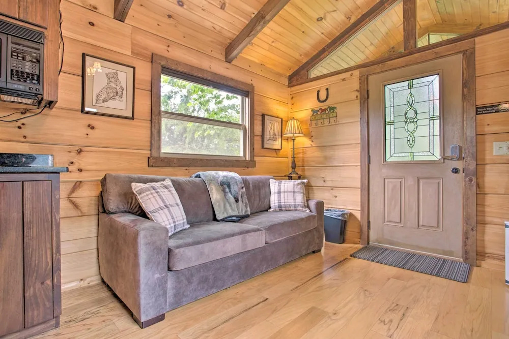 photo 1 of Near Winter Trails! Rustic Cabin in Mill Spring