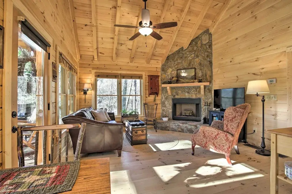 photo 1 of Cherry Log Couples Cabin Near Hiking & Waterfalls