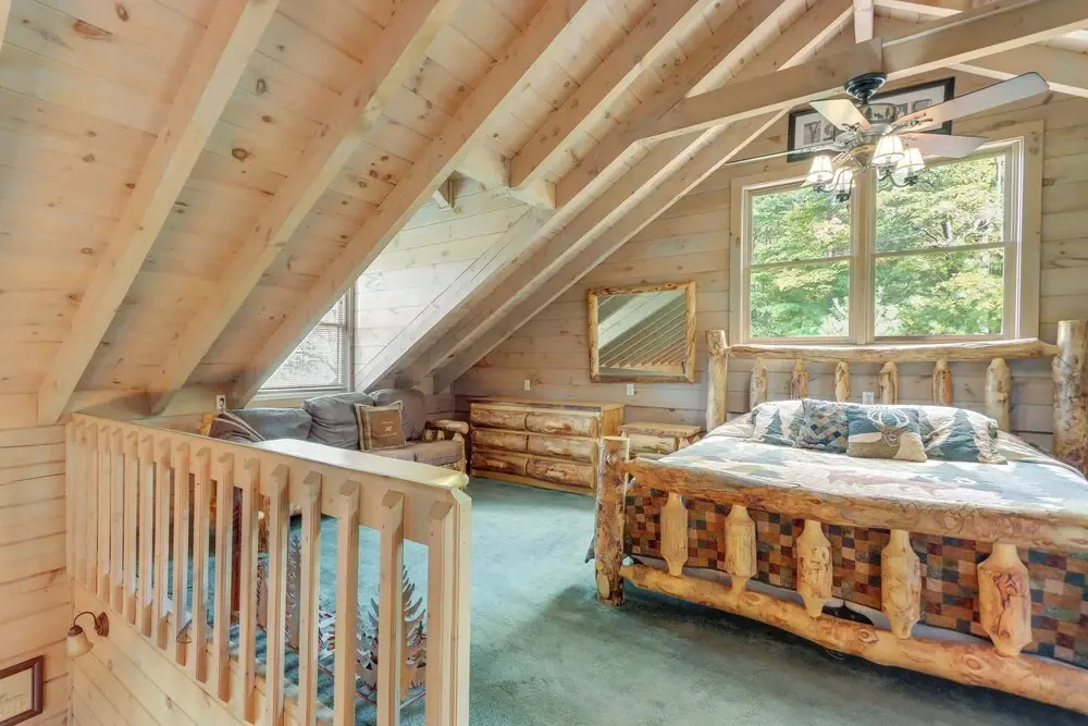 photo 1 of Cozy Cherry Log Cabin w/ Hot Tub & Mountain Views!