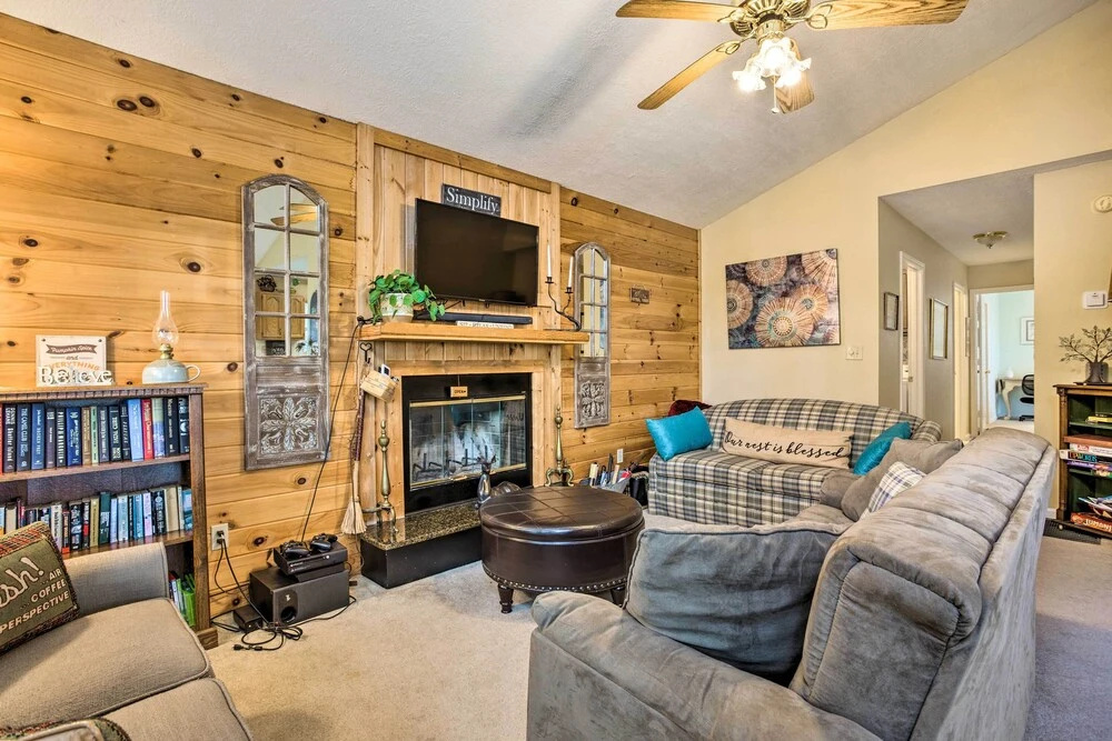 photo 1 of Burnsville Cottage: Large Deck w/ Grill & Fire Pit