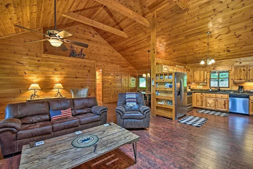 photo 1 of Cozy 'sunset View' Cabin w/ Game Room & Mtn Views!