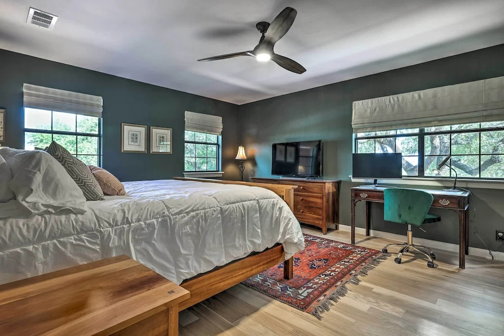 photo 1 of Dripping Springs Cabin w/ Pool, Hill Country Views