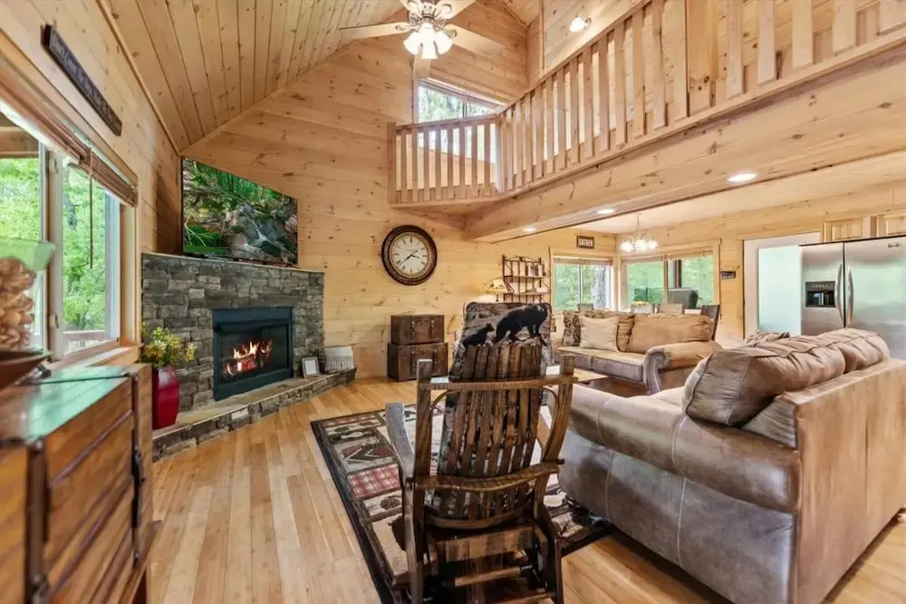 photo 1 of Firefly-pristine Mountain Cabin With hot tub Screened Porch Fire pit Wifi