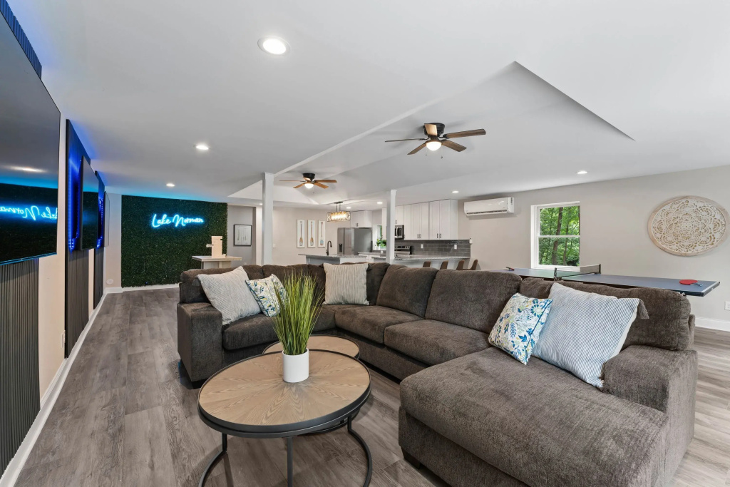 photo 1 of Lakefront Retreat With Private Dock, Pool, Game Room Sleeps 18