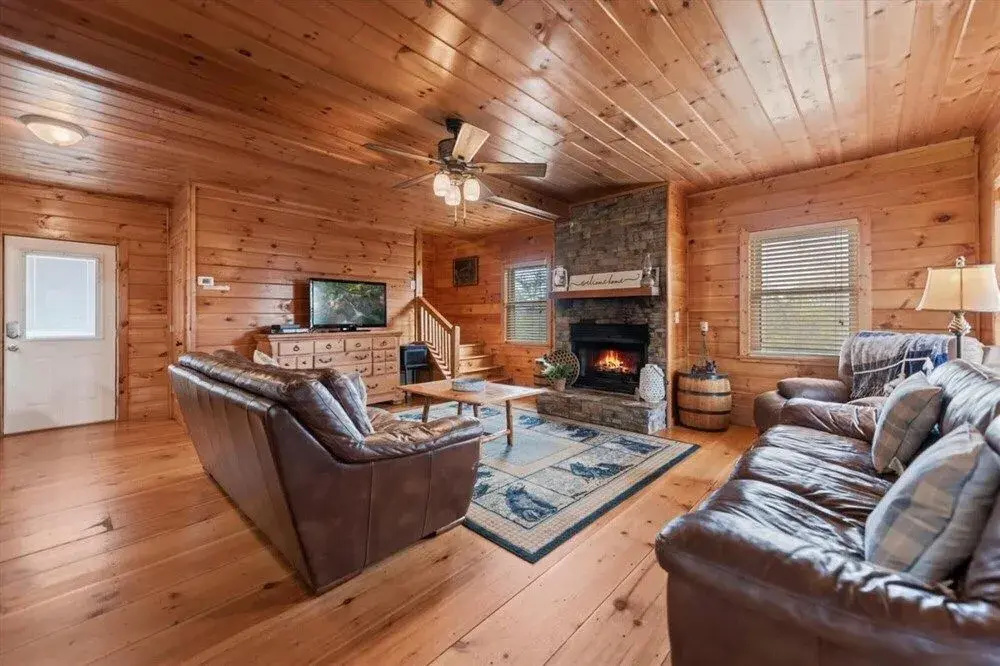 photo 1 of Goose Island Getaway - Secluded Cabin Mountain View Fireplace Hot Tub