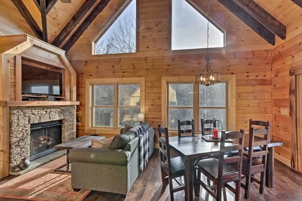 photo 1 of Hilltop Cabin on 5 Acres w/ Hot Tub & Waterfall!