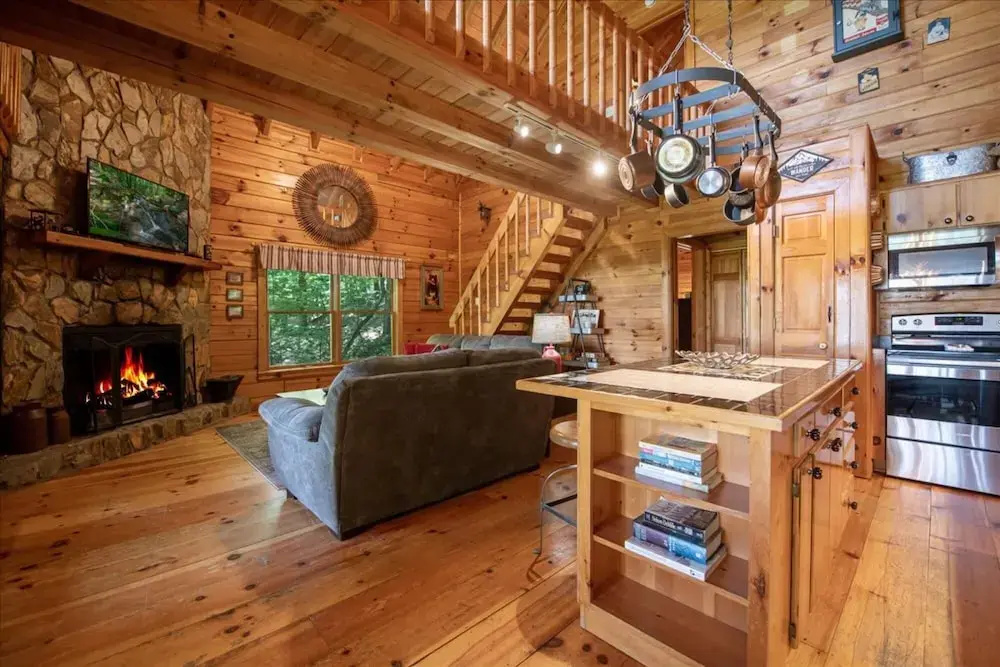 photo 1 of Hilltop Hideaway - Endearing Mountain Cabin With Hot tub Foosball pet Friendly