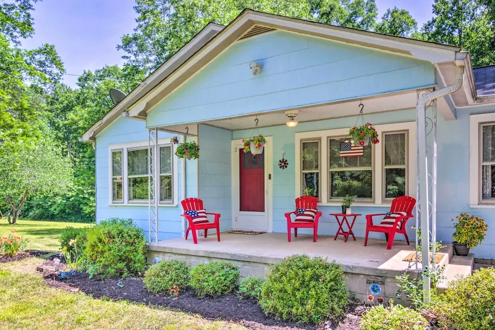 photo 1 of Cottage w/ Deck & Fire Pits ~ 9 Mi to Lake Lure!