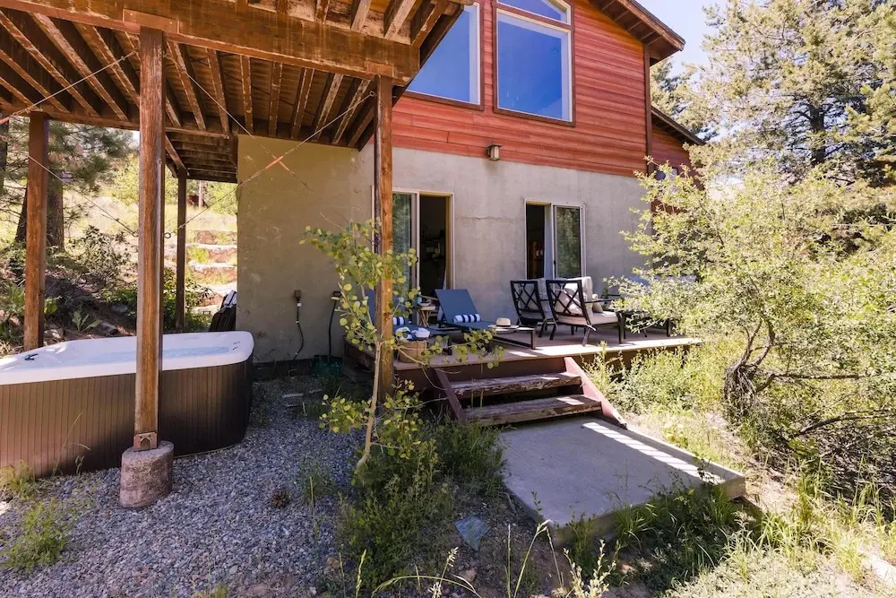 photo 1 of Little Red - Modern Cabin w Pine Tree Views