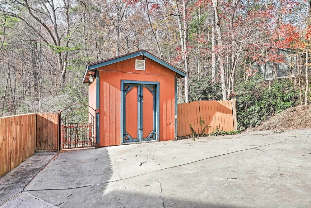 photo 1 of Asheville Mountain Getaway w/ Patio & Koi Pond!
