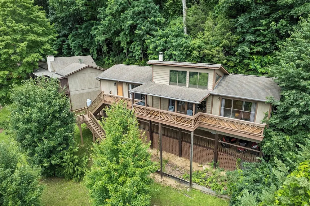 photo 1 of Maggie Valley Mountain Escape w/ Fireplace & Deck!
