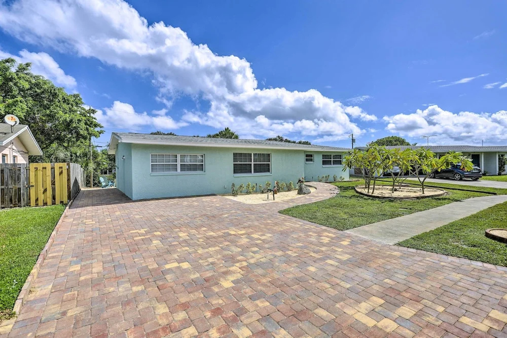 photo 1 of Merritt Island Home: Fire Pit & Canal Access!