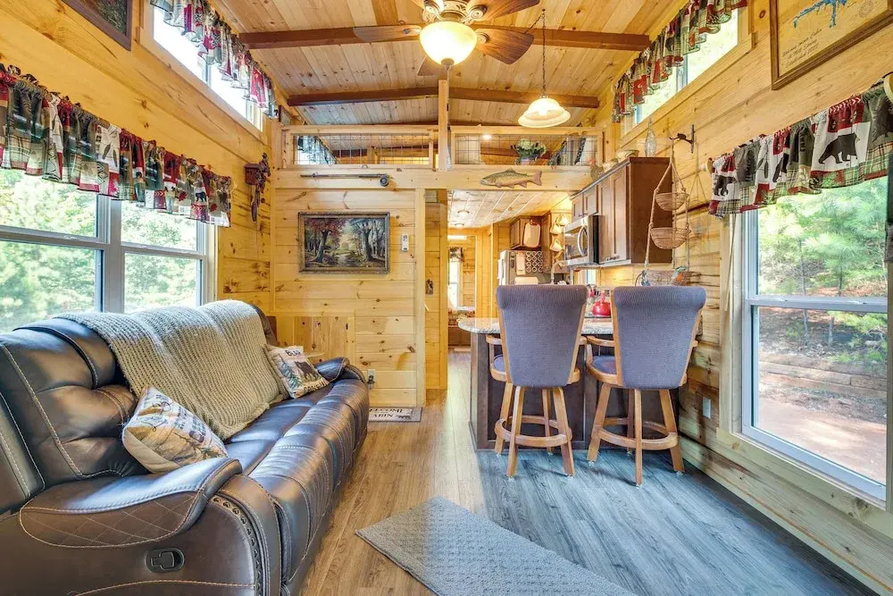photo 1 of 7 Mi to Lake Lure: Mill Spring Cabin w/ Hot Tub