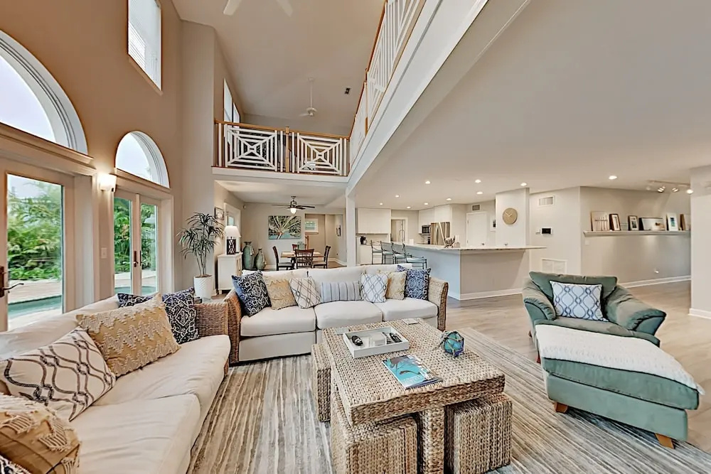 photo 1 of New Listing! Canalside W/ Pool, Walk To Beach 3 Bedroom Home