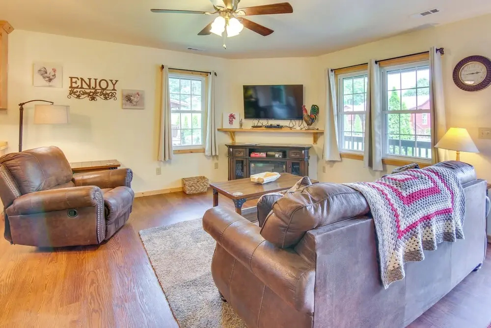 photo 1 of Hike, Fish & Relax: Bryson City Cabin Escape