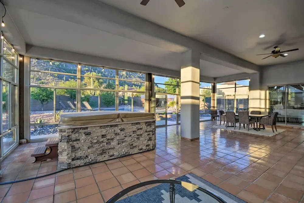 photo 1 of Luxe Phoenix Home: Desert Butte View & Heated Pool