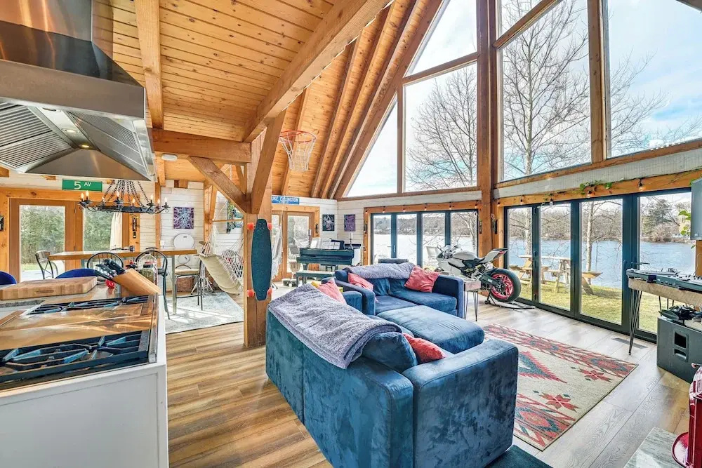 photo 1 of Riverfront A-frame Cabin in Troy w/ Pool & Dock!