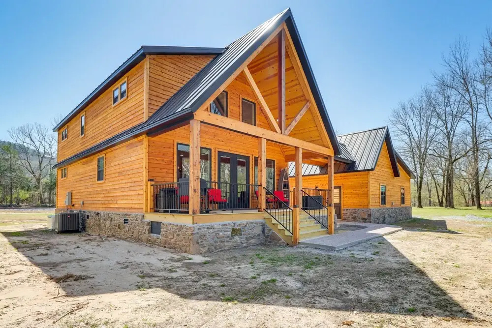 photo 1 of Riverfront Mountain View Cabin w/ Deck & Grill!