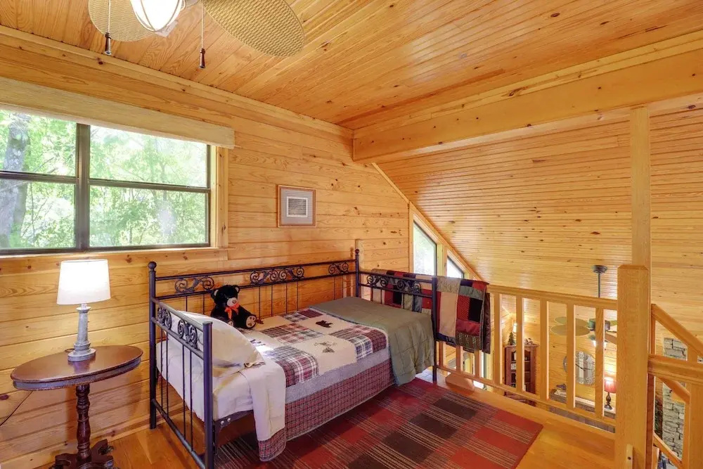 photo 1 of Roomy Riverfront 'trout Valley Cabin' w/ Porch!
