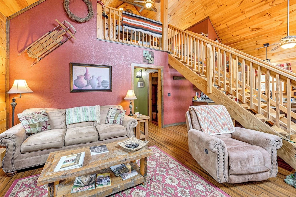 photo 1 of Cozy Couples Getaway w/ Hot Tub: 'fox Ridge Cabin'