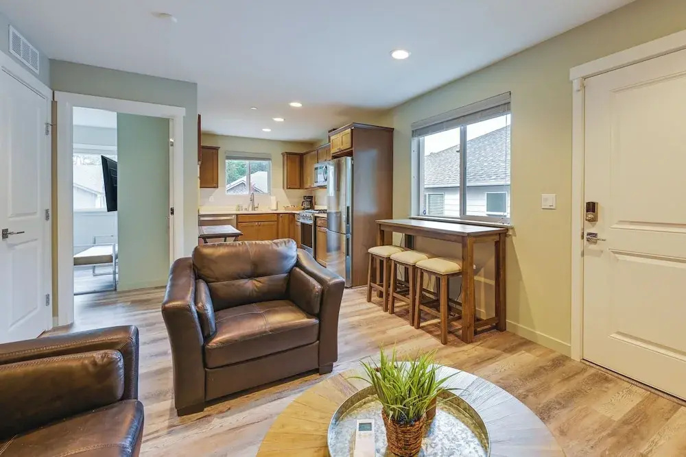 photo 1 of Modern Seatac Gem w/ Fireplace & Smart Tvs!