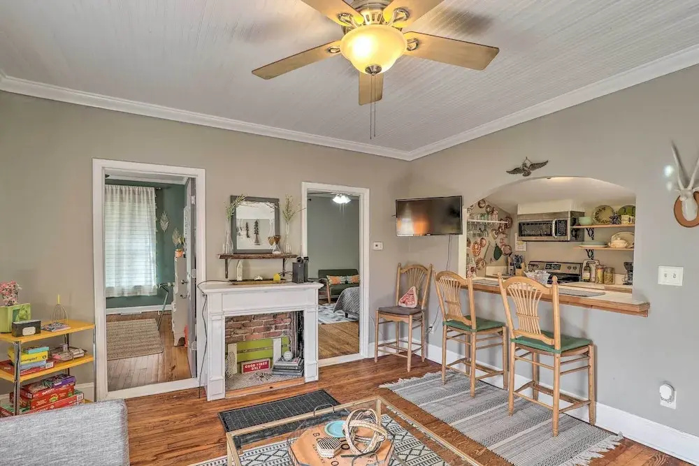 photo 1 of Stylish Woodfin Home w/ Backyard & Fire Pit