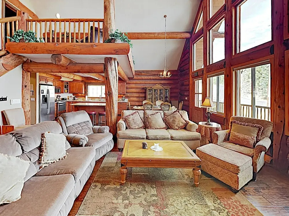 photo 1 of The Ponderosa: Gorgeous Custom-Built Log Home home