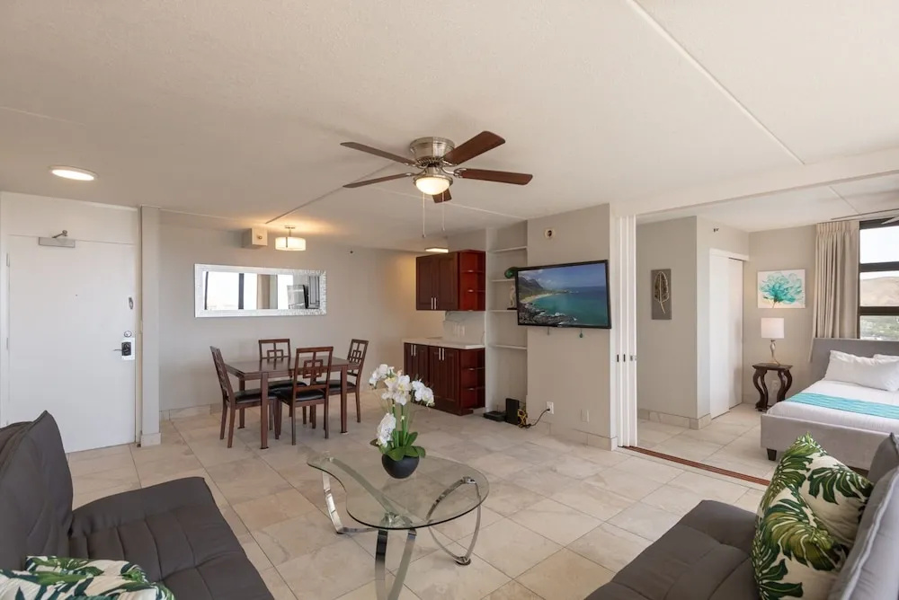 photo 1 of Newly Remodeled Corner Unit at the Waikiki Banyan with Diamond Head Views