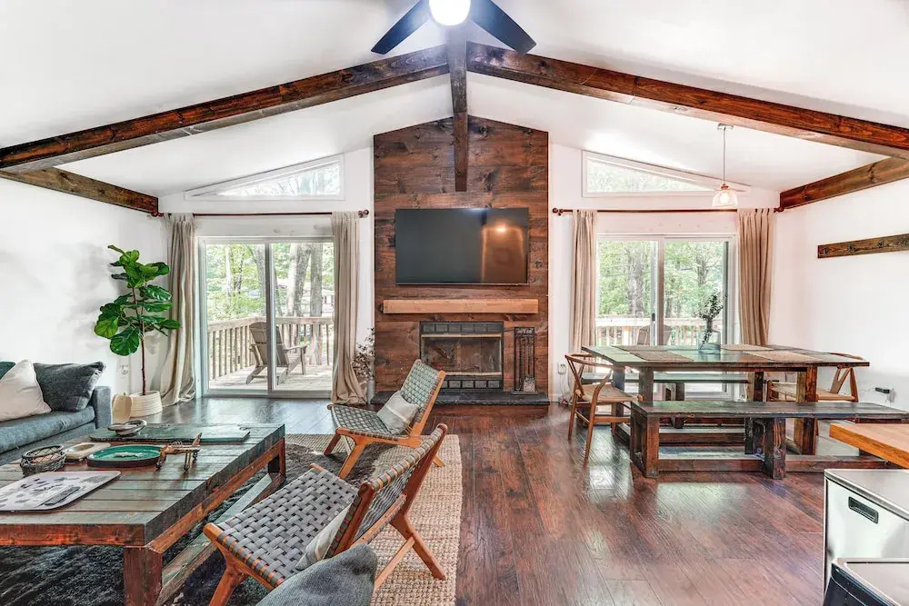 photo 1 of Private Hot Tub: Tree-lined Poconos Home!