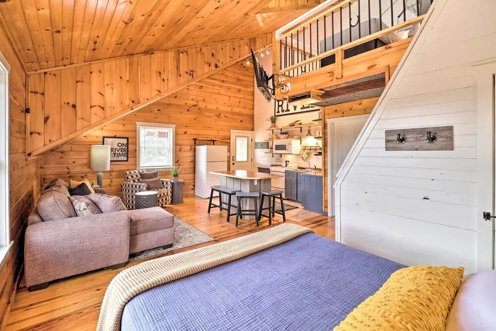 photo 1 of Updated Mtn View Studio w/ Loft - Near River!