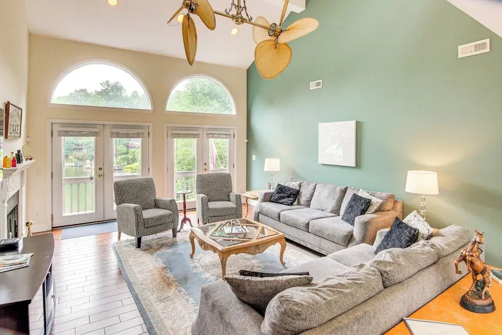 photo 1 of 2-story Deck: Waterfront Lake Lure Home!
