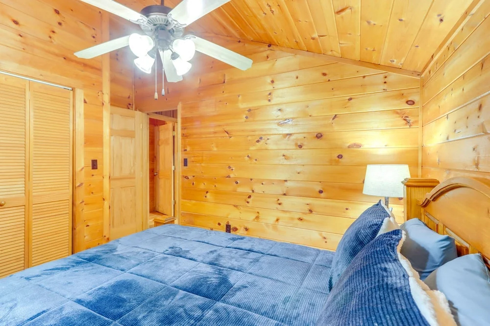 photo 1 of Wooded Blue Ridge Cabin: 2 Decks, Fire Pit!