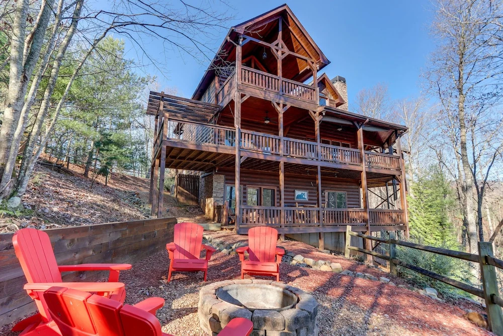 photo 1 of Ellijay Hideaway w/ Hot Tub, Views & Game Room!