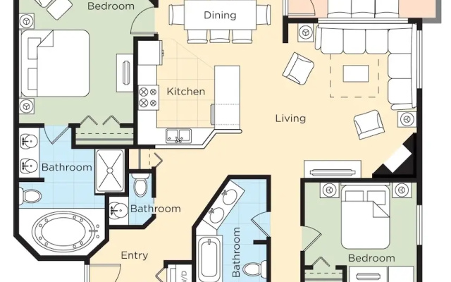 3 Bedrooms Deluxe room
