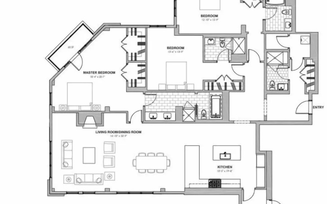 3 Bedrooms Standard room with balcony