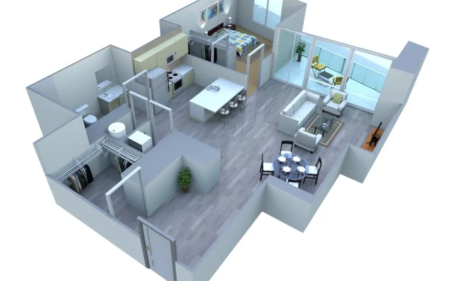 1 Bedroom Deluxe room with balcony and with city view