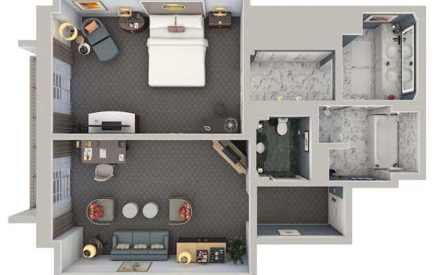 1 Bedroom Executive Suite with balcony and with harbour view