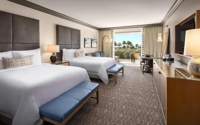 Deluxe Quadruple room with balcony and with pool view