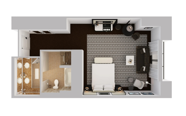 Suite with partial ocean view