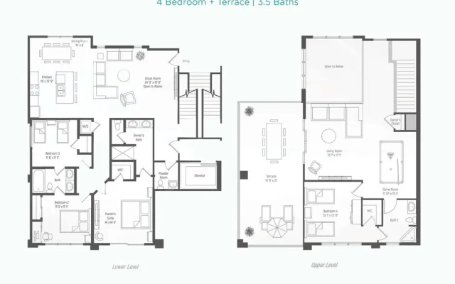 4 Bedrooms Luxury Duplex room with balcony