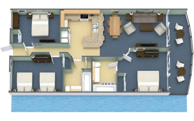3 Bedrooms Standard room with ocean view