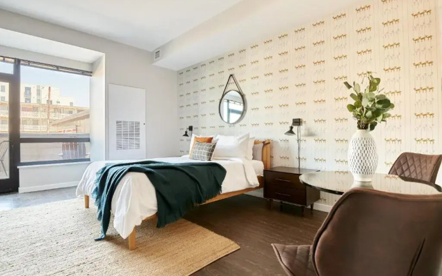 Studio with balcony