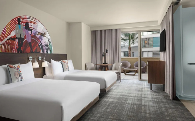 Superior Quadruple room with balcony and with garden view
