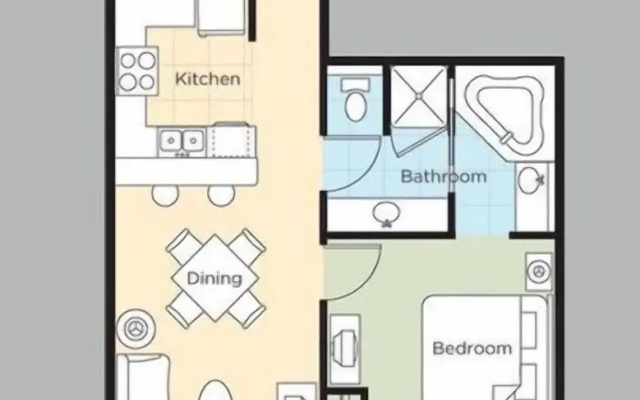 1 Bedroom Standard room with street view