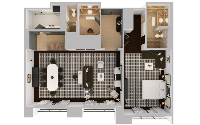 1 Bedroom Grand Suite with balcony and with bay view